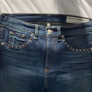 rag & bone Jeans - Rag and Bone 10 Inch Studded Skinny Jean rag & bone Jeans - Rag and Bone 10 Inch Studded Skinny Jean